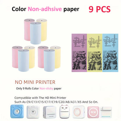 Kids Camera Instant Print Refill for Kids Instant Camera Thermal Printing BPA Free,57X25Mm White Non-Adhesive Photo Print Rolls